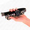 Kink Collar Gag KINK Leopard Breathable Silicone Ball Gag 4.5cm with Adjustable Strap