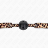 Kink Collar Gag KINK Leopard Breathable Silicone Ball Gag 4.5cm with Adjustable Strap