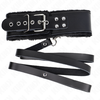 Kink Collar Gag KINK Adjustable Leather Collar &amp; Leash Set Juodas 116cm | 40-48cm Fit