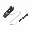 Kink Collar Gag KINK Adjustable Collar with Leash 3-Ring Model, Juodas, 38-49 cm, 65 cm Leash