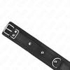 Kink Collar Gag KINK Adjustable Collar with Leash 65cm - Juodas, 38-49cm, Metal Ring