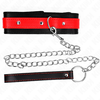 Kink Collar Gag KINK Adjustable Raudona Collar Necklace 65 cm - Vegan Leather, 36-43 cm Fit