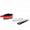 Kink Collar Gag KINK Adjustable Raudona Collar Necklace 65 cm - Vegan Leather, 36-43 cm Fit