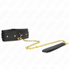 Kink Collar Gag KINK Adjustable Faux Leather Collar with Sponge Lining 37-54cm Juodas