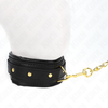 Kink Collar Gag KINK Adjustable Faux Leather Collar with Sponge Lining 37-54cm Juodas