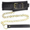 Kink Collar Gag KINK Adjustable Faux Leather Collar with Sponge Lining 37-54cm Juodas