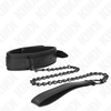 Kink Collar Gag KINK Neoprene Bondage Collar Model 2 Adjustable 78cm with Belt Juodas