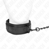 Kink Collar Gag KINK Neoprene Bondage Collar Model 2 Adjustable 78cm with Belt Juodas