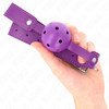 Kink Collar Gag KINK Violetinė Breathable Ball System 4.5 cm - Adjustable Silicone Strap 65x2.5 cm