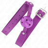 Kink Collar Gag KINK Violetinė Breathable Ball System 4.5 cm - Adjustable Silicone Strap 65x2.5 cm