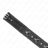 Kink Collar Gag KINK PVC Leather Collar with Rhinestone Rivets 41.5x4cm + Leash 105cm