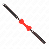 Kink Collar Gag KINK Raudona Bone Silicone Mouth Gag 12 cm - Adjustable Vegan Leather Strap