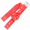 Kink Collar Gag KINK Raudona Breathable Ball Gag 4.5 cm - Adjustable Silicone Strap 65 cm