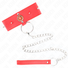 Kink Collar Gag KINK Raudona Diamond Collar with Adjustable Belt 65cm - Elegant Design 35-51cm