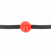 Kink Collar Gag KINK Raudona Ball Gag 4 cm - Adjustable Silicone Strap, 65x1.5 cm