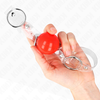 Kink Collar Gag KINK Adjustable 4cm Raudona Transparent PVC Ball Gag - Secure Comfort Fit