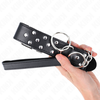 Kink Collar Gag KINK Ring Rivet Strap Adjustable Leather Collar 65 cm Juodas 36-50 cm