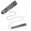 Kink Collar Gag KINK Ring Rivet Strap Adjustable Leather Collar 65 cm Juodas 36-50 cm
