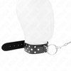 Kink Collar Gag KINK Ring Rivet Strap Adjustable Leather Collar 65 cm Juodas 36-50 cm
