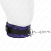 Kink Collar Gag KINK Velvet Lace Collar with Adjustable Belt &amp; Nylon Trim 105cm Juodas