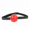 Kink Collar Gag KINK Simplicity Raudona Breathable Silicone Ball Restriction 4.5cm Adjustable