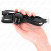 Kink Collar Gag KINK Simplicity Ball Gag 4cm - Adjustable Silicone Strap, Juodas, 60cm