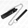 Kink Collar Gag KINK Snake Pattern Necklace with Leash 65cm - Adjustable Vegan Leather Set