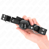 Kink Collar Gag KINK Soft Silicone Ball Gag 4cm with Adjustable Leatherette Strap 62cm