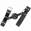 Kink Collar Gag KINK Soft Silicone Ball Gag 4cm with Adjustable Leatherette Strap 62cm