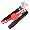 Kink Collar Gag KINK Model 4 Soft TPE Ball Gag 4cm - Adjustable Strap 37-52cm Juodas