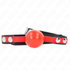 Kink Collar Gag KINK Model 4 Soft TPE Ball Gag 4cm - Adjustable Strap 37-52cm Juodas