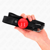 Kink Collar Gag KINK Model 1 Soft TPE Ball 4cm Adjustable Gag 41-61cm Juodas/Raudona