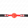 Kink Collar Gag KINK Model 4 Soft TPE Ball Gag 4cm - Adjustable Strap 37-52cm Juodas