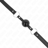 Kink Collar Gag KINK TPE Ball Gag 4 cm with Juodas Lock - Adjustable 60x2 cm Strap