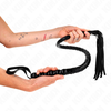 Kink Impact Touch KINK Beaded Snake Whip 80 cm - Professional Impact Toy, Juodas