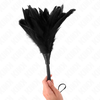 Kink Impact Touch KINK Juodas Horn-Shaped Feather Teaser 36cm - Elegant Sensory Duster