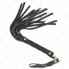 Kink Impact Touch KINK Juodas Suede Mini Whip 30cm - Elegant Faux Leather Impact Tool