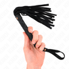 Kink Impact Touch KINK Juodas Suede Mini Whip 30cm - Elegant Faux Leather Impact Tool