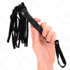 Kink Impact Touch KINK Juodas Suede Mini Whip 30cm - Elegant Faux Leather Impact Tool