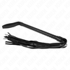 Kink Impact Touch KINK Long Handle Whip 60 cm - Juodas Leather Impact Tool with Ergonomic Grip