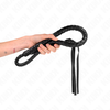 Kink Impact Touch KINK Long Whip with Beads 110 cm - Professional Impact Tool, Juodas