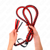 Kink Impact Touch KINK Raudona Long Snake Whip 210 cm - Flexible Faux Leather Impact Model