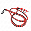 Kink Impact Touch KINK Raudona Long Snake Whip 210 cm - Flexible Faux Leather Impact Model