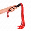 Kink Impact Touch KINK Rojo Rope Whip 56 cm - Durable Multi-Tail Impact Tool, Raudona