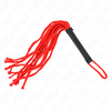 Kink Impact Touch KINK Rojo Rope Whip 56 cm - Durable Multi-Tail Impact Tool, Raudona