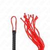 Kink Impact Touch KINK Rojo Rope Whip 56 cm - Durable Multi-Tail Impact Tool, Raudona