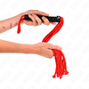 Kink Impact Touch KINK Rojo Rope Whip 56 cm - Durable Multi-Tail Impact Tool, Raudona