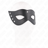 Kink Masked Allure KINK 4 Rivets Eye Mask Juodas Vegan Leather 28x8 cm Adjustable Strap