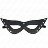 Kink Masked Allure KINK 5 Rivets Eye Mask Juodas Vegan Leather 28x8cm Adjustable Strap