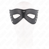 Kink Masked Allure KINK 5 Rivets Eye Mask Juodas Vegan Leather 28x8cm Adjustable Strap